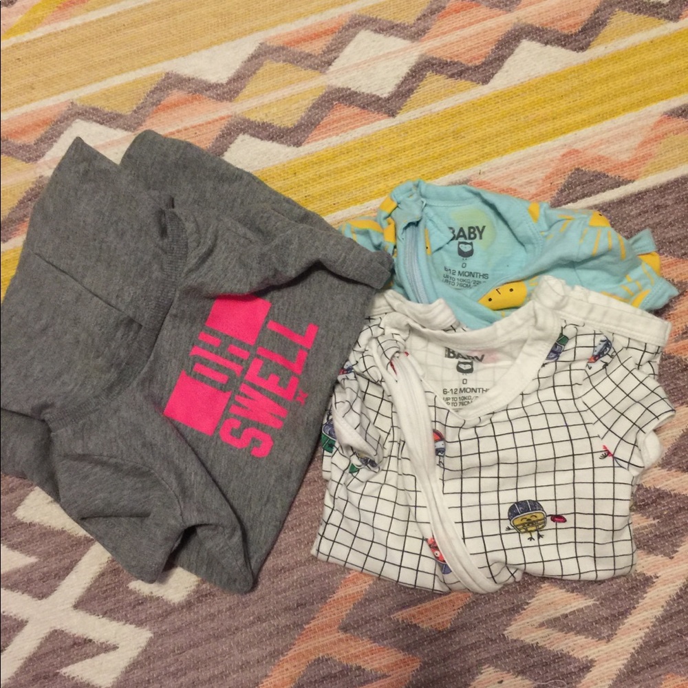 Slightly used Hurley 6-9Mo & Cotton On 6-12Mo